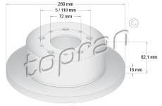 Brzdový kotouč TOPRAN 721 183