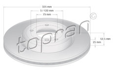Brzdový kotouč TOPRAN 500 579