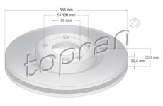 Brzdový kotouč TOPRAN 110 429