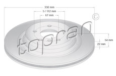 Brzdový kotouč TOPRAN 409 484