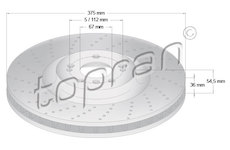 Brzdový kotouč TOPRAN 409 481