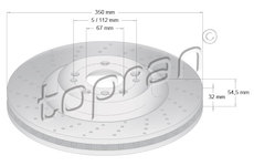 Brzdový kotouč TOPRAN 409 482