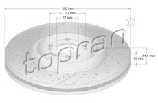 Brzdový kotouč TOPRAN 409 322