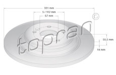Brzdový kotouč TOPRAN 401 402