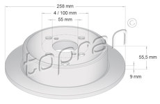 Brzdový kotouč TOPRAN 600 604
