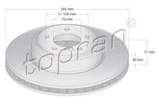 Brzdový kotouč TOPRAN 501 189
