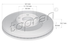 Brzdový kotouč TOPRAN 110 309