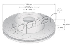 Brzdový kotouč TOPRAN 401 884