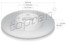 Brzdový kotouč TOPRAN 304 437