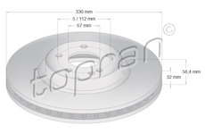 Brzdový kotouč TOPRAN 409 328