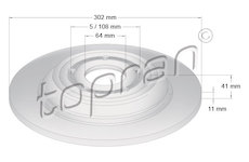 Brzdový kotouč TOPRAN 631 168