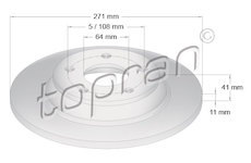 Brzdový kotouč TOPRAN 631 171