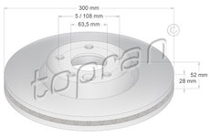 Brzdový kotouč TOPRAN 303 976
