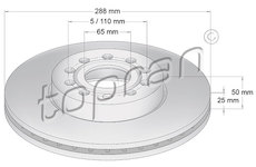 Brzdový kotouč TOPRAN 110 075