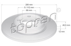 Brzdový kotouč TOPRAN 108 915