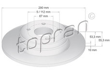 Brzdový kotouč TOPRAN 400 863