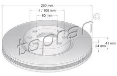 Brzdový kotouč TOPRAN 206 120