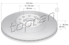 Brzdový kotouč TOPRAN 110 073