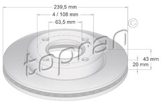 Brzdový kotouč TOPRAN 301 908