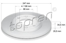 Brzdový kotouč TOPRAN 720 240