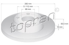 Brzdový kotouč TOPRAN 108 507