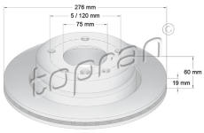 Brzdový kotouč TOPRAN 500 577