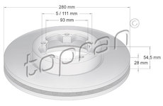 Brzdový kotouč TOPRAN 303 972