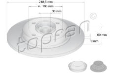 Brzdový kotouč TOPRAN 722 485