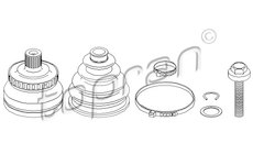 Sada kloubů, hnací hřídel TOPRAN 104 335