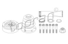 Sada kloubů, hnací hřídel TOPRAN 108 117