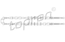 Tažné lanko, parkovací brzda TOPRAN 207 366