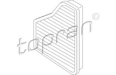 Filtr, vzduch v interiéru TOPRAN 400 213