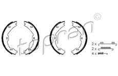 Sada brzdových čelistí, parkovací brzda TOPRAN 407 761