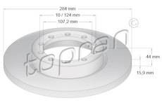 Brzdový kotouč TOPRAN 304 616