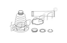 Sada měchů, hnací hřídel TOPRAN 111 781