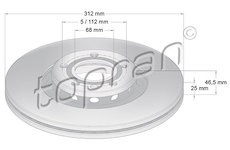 Brzdový kotouč TOPRAN 110 078