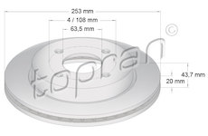 Brzdový kotouč TOPRAN 300 267