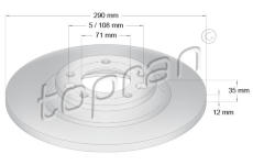 Brzdový kotouč TOPRAN 721 186