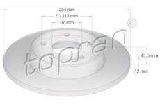 Brzdový kotouč TOPRAN 400 852