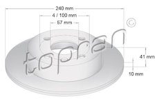 Brzdový kotouč TOPRAN 206 126