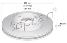 Brzdový kotouč TOPRAN 303 974