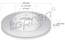 Brzdový kotouč TOPRAN 401 401
