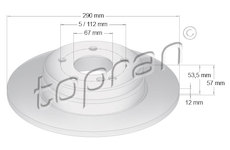 Brzdový kotouč TOPRAN 400 862