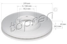 Brzdový kotouč TOPRAN 301 166