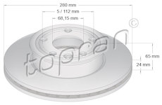 Brzdový kotouč TOPRAN 104 087