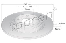Brzdový kotouč TOPRAN 113 011