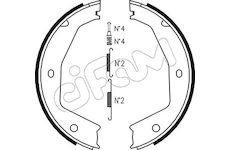 Sada brzdových čelistí, parkovací brzda CIFAM 153-197K