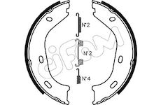 Sada brzdových čelistí, parkovací brzda CIFAM 153-232K
