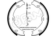 Sada brzdových čelistí, parkovací brzda CIFAM 153-241K