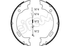 Sada brzdových čelistí, parkovací brzda CIFAM 153-242K